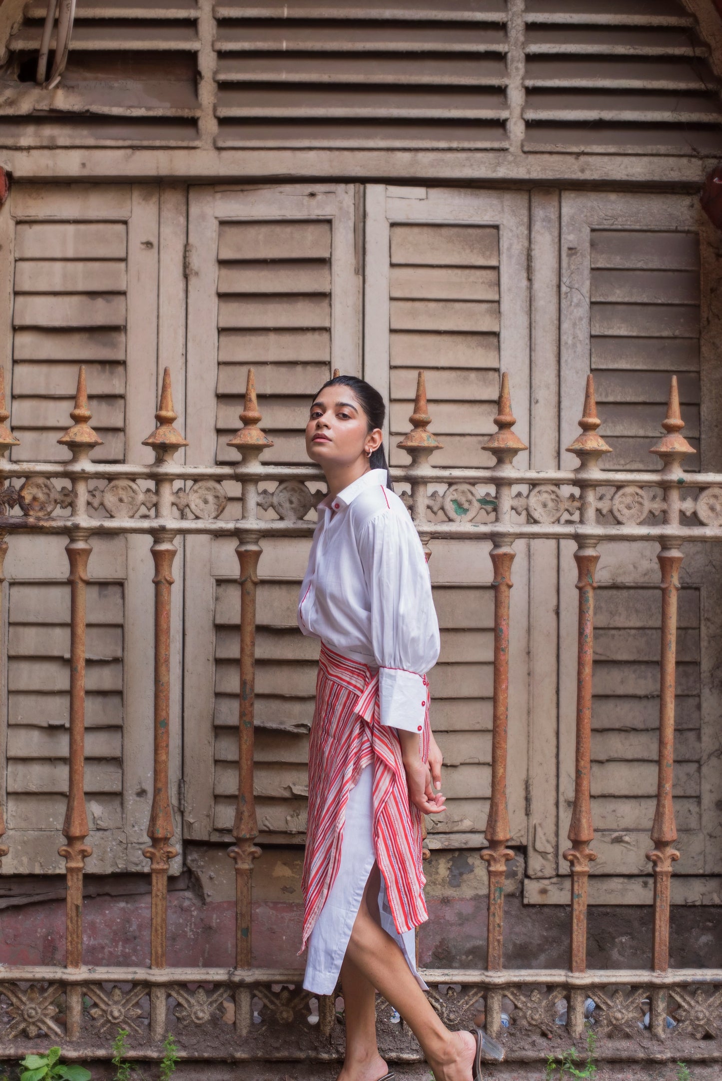 In Between the Lines Wrap Skirt