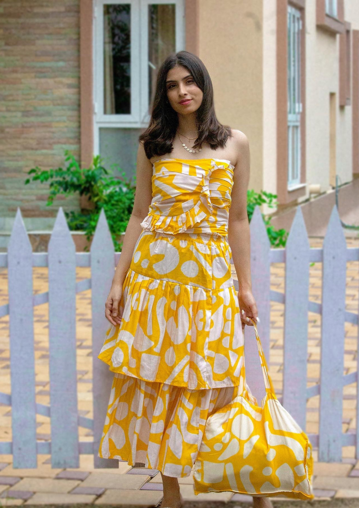 Shapes of Sunshine Midi Skirt