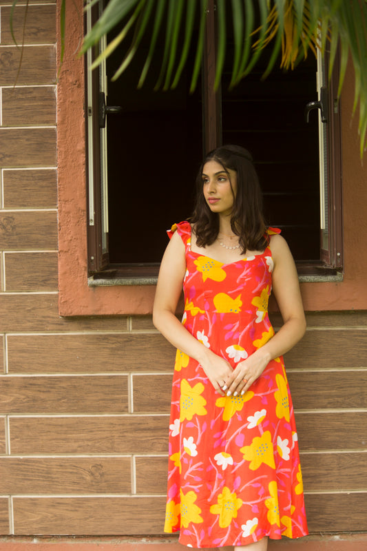 Find me in a Flower Field Midi Dress