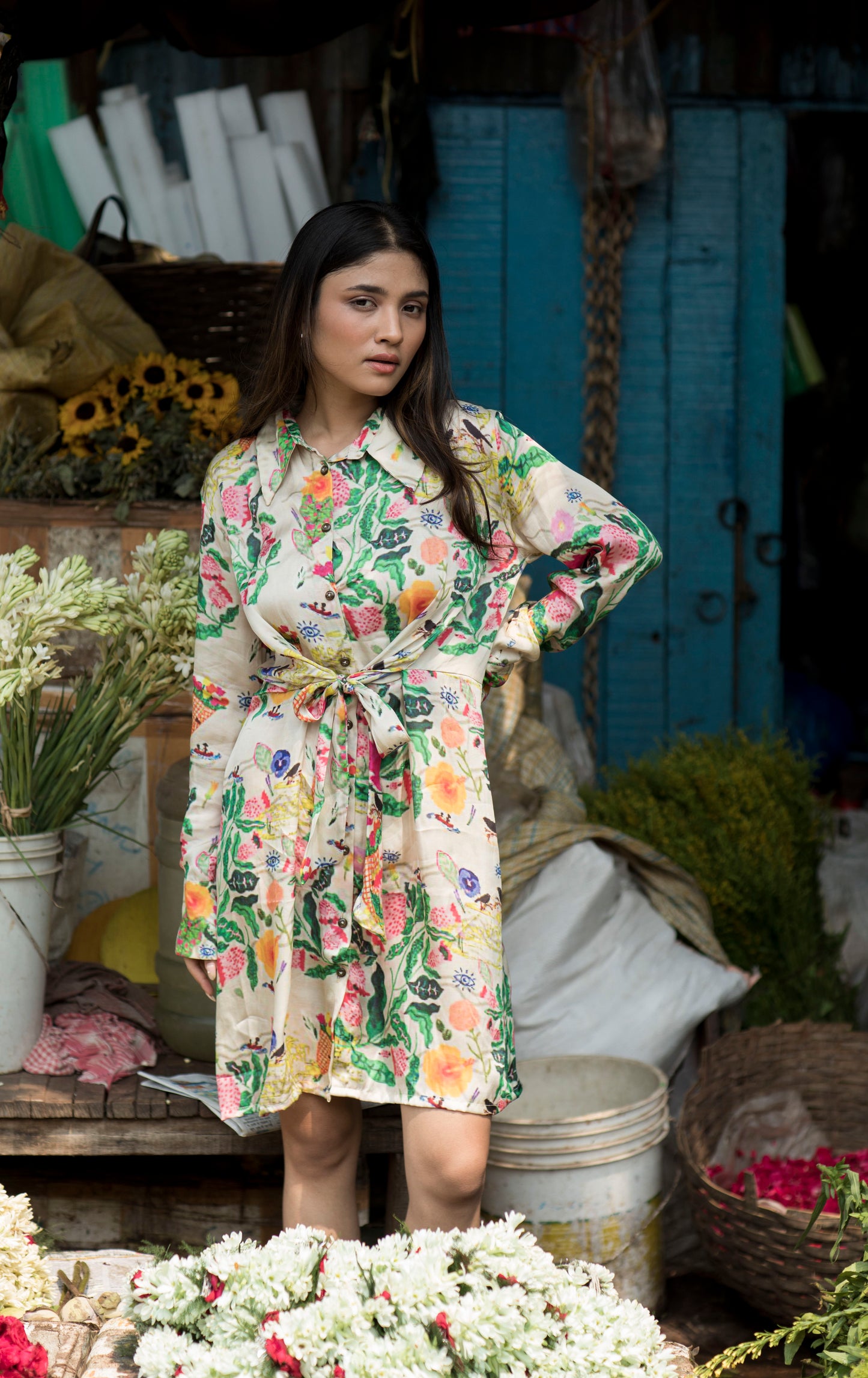 Phool Mandi Shirt Dress