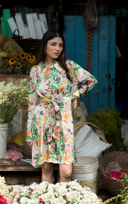 Phool Mandi Shirt Dress